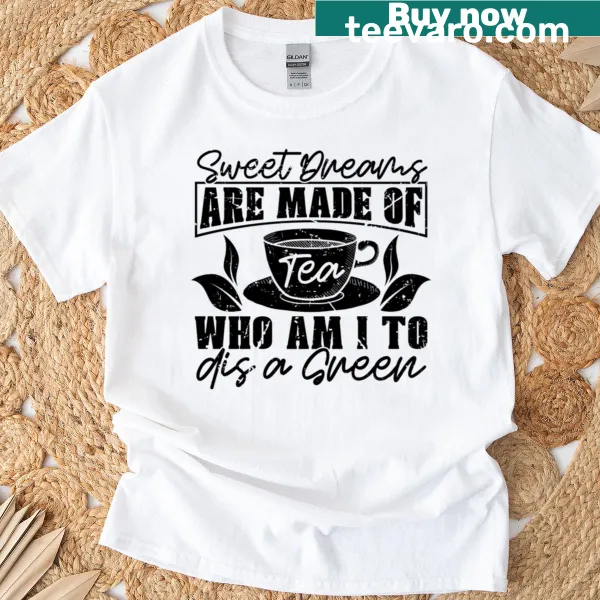 Illustrative T-shirt celebrating herbal tea and herbalism for tea lovers