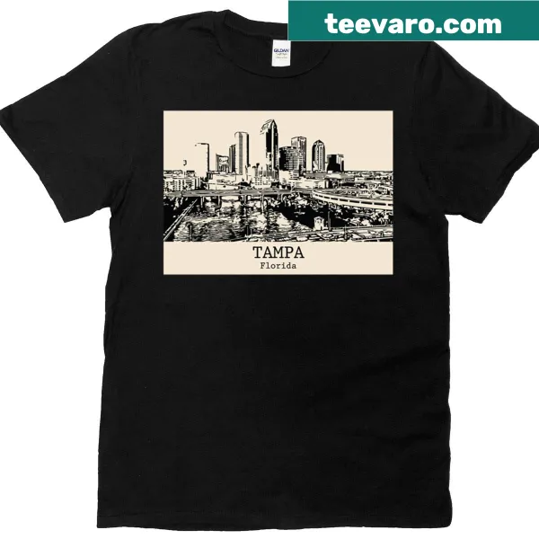 Illustration of Tampa, Florida on a T-shirt