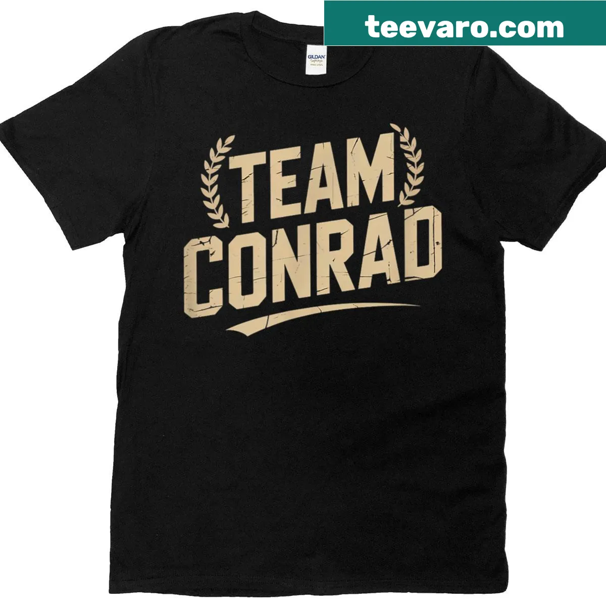 Romantic T-shirt with 'I Love Conrad' and heart design — on a men's t-shirt