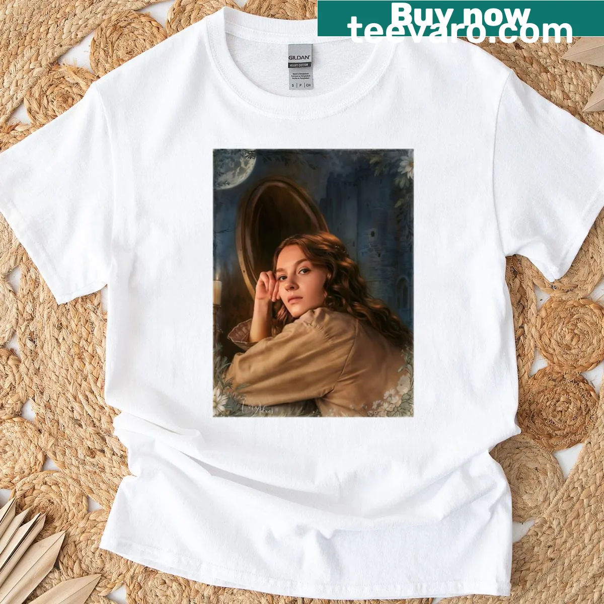 T-shirt featuring whimsical design inspired by 'The School Of The Moon' — on a men's t-shirt