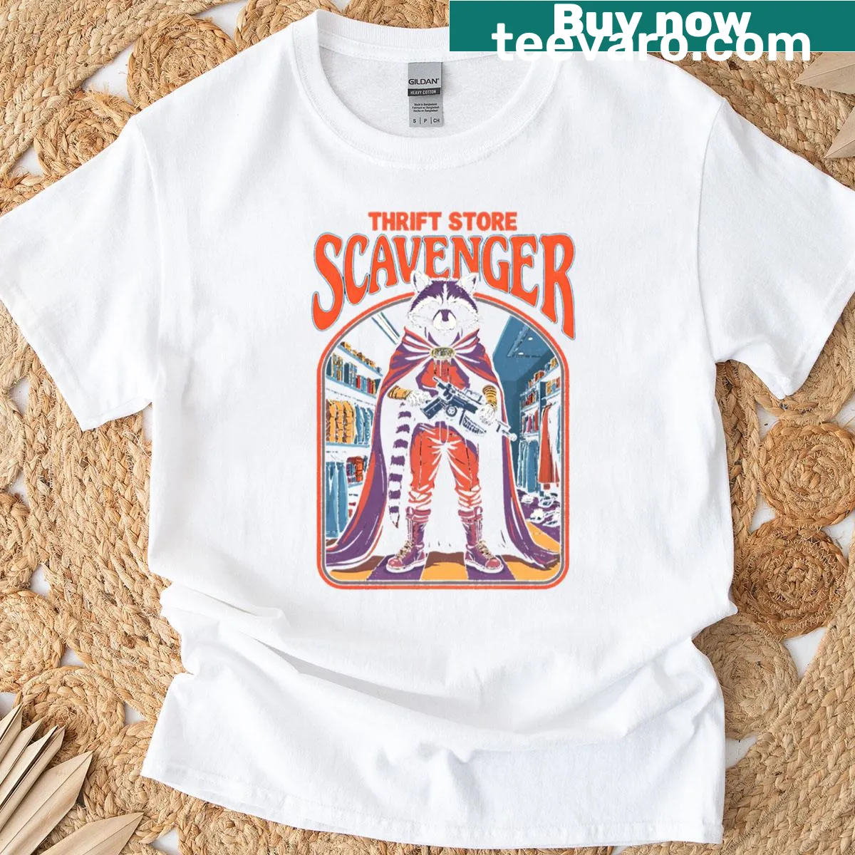 Humorous retro sci-fi animal design on a T-shirt — on a men's t-shirt