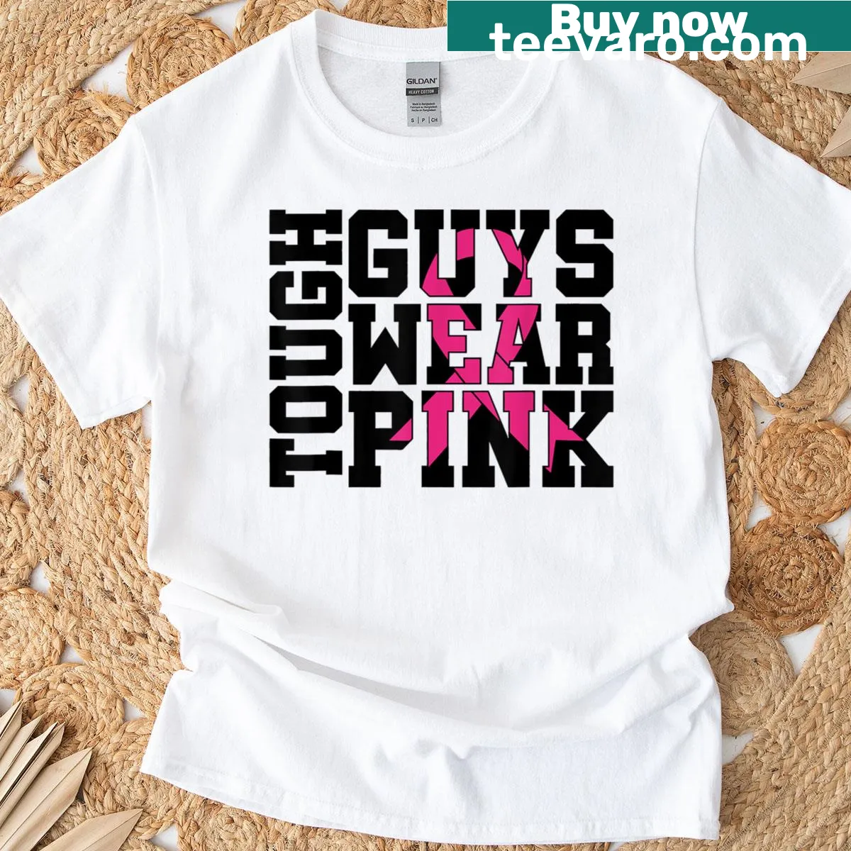 Typography t-shirt promoting breast cancer awareness with a strong message — on a men's t-shirt