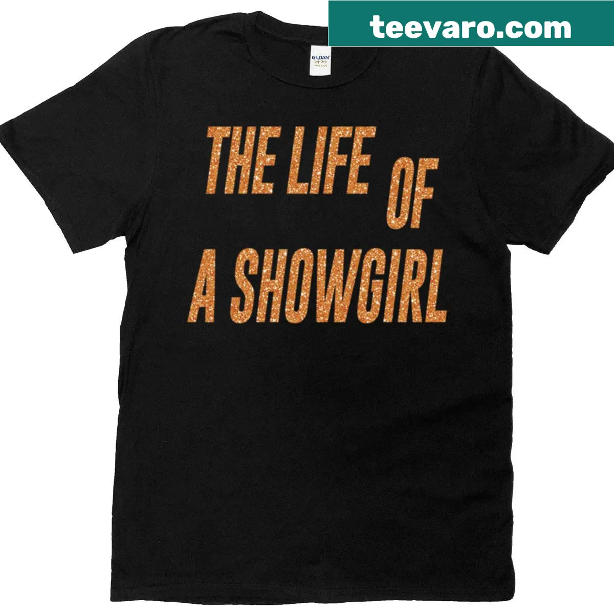 Playful showgirl graphic on a T-shirt — on a men's t-shirt