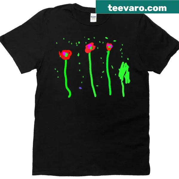 Floral illustration graphic T-shirt for spring lovers