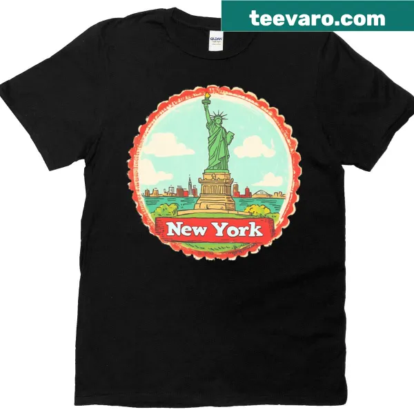 Vintage T-shirt featuring the Statue Of Liberty emblem