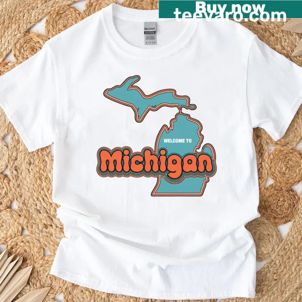 Retro 70s Michigan welcome graphic T-shirt