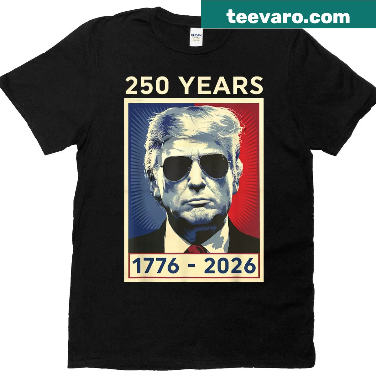 Vintage-style T-shirt celebrating 250 years of American freedom — on a men's t-shirt
