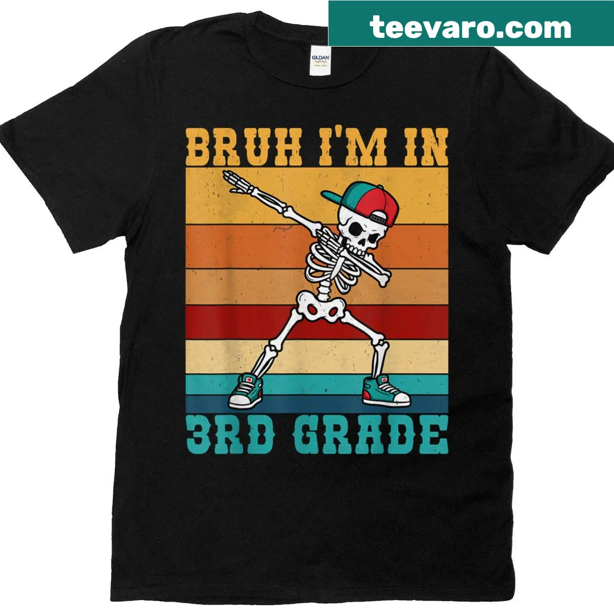 Funny 'Bruh, I'm in 3rd Grade!' t-shirt for boys — on a men's t-shirt