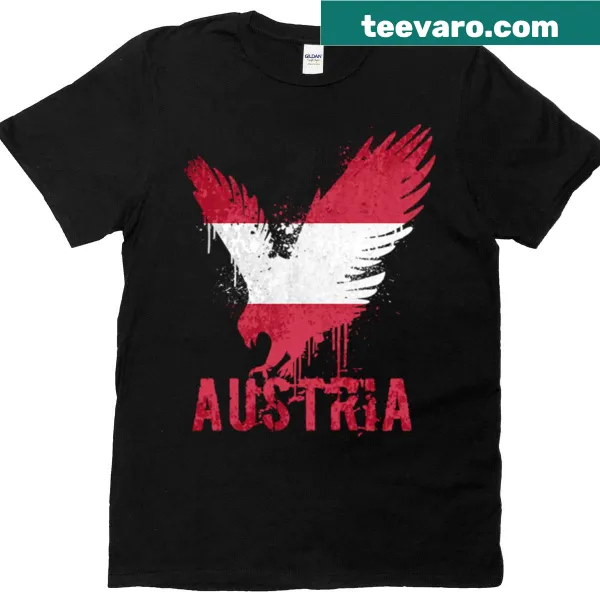 T-shirt featuring an illustration of an Austrian eagle