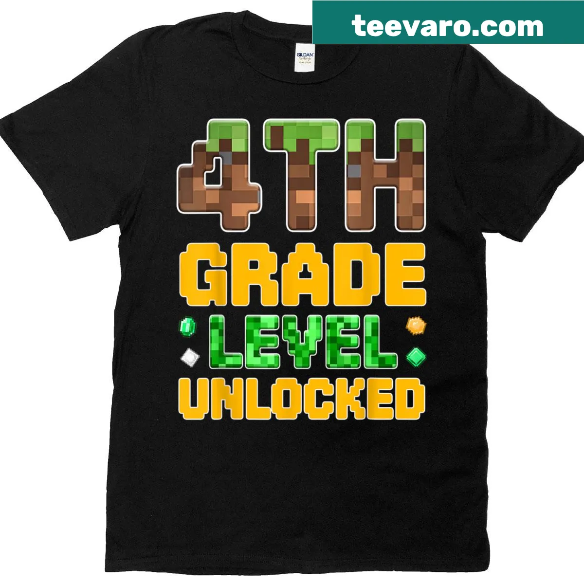 Back To School 4th Grade Boys Gamer T-shirt with fun design — on a men's t-shirt