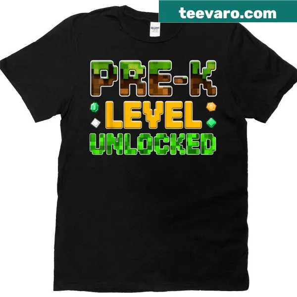 Gaming-style graphic for preschool on a t-shirt