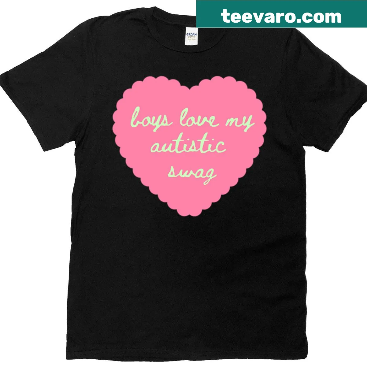 Funny T-shirt with text celebrating autistic pride — on a men's t-shirt