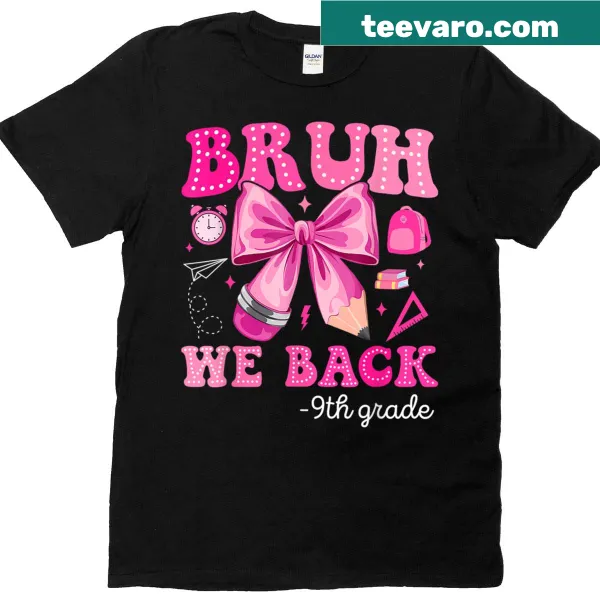 T-shirt for 9th graders with pencil and bow design