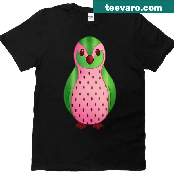 T-shirt featuring Charleston the Penguin illustration with a melon