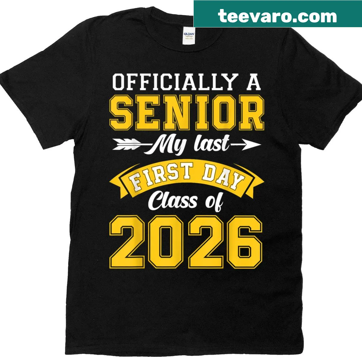 Graduation T-shirt with 'Class Of 2026' text — on a men's t-shirt