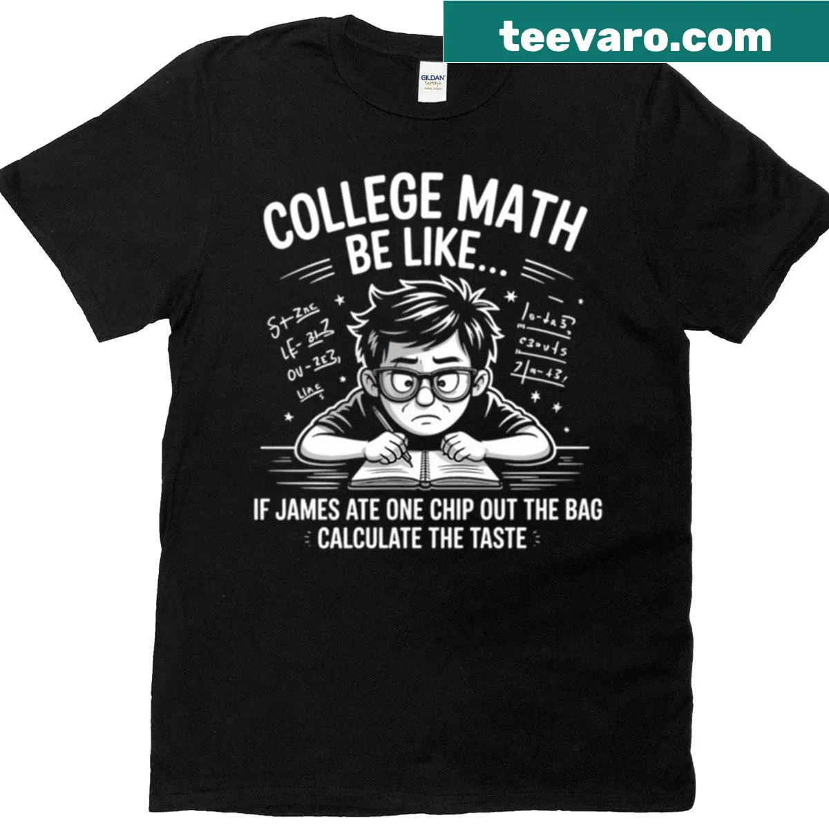 Funny typography design about math confusion on a student t-shirt — on a men's t-shirt
