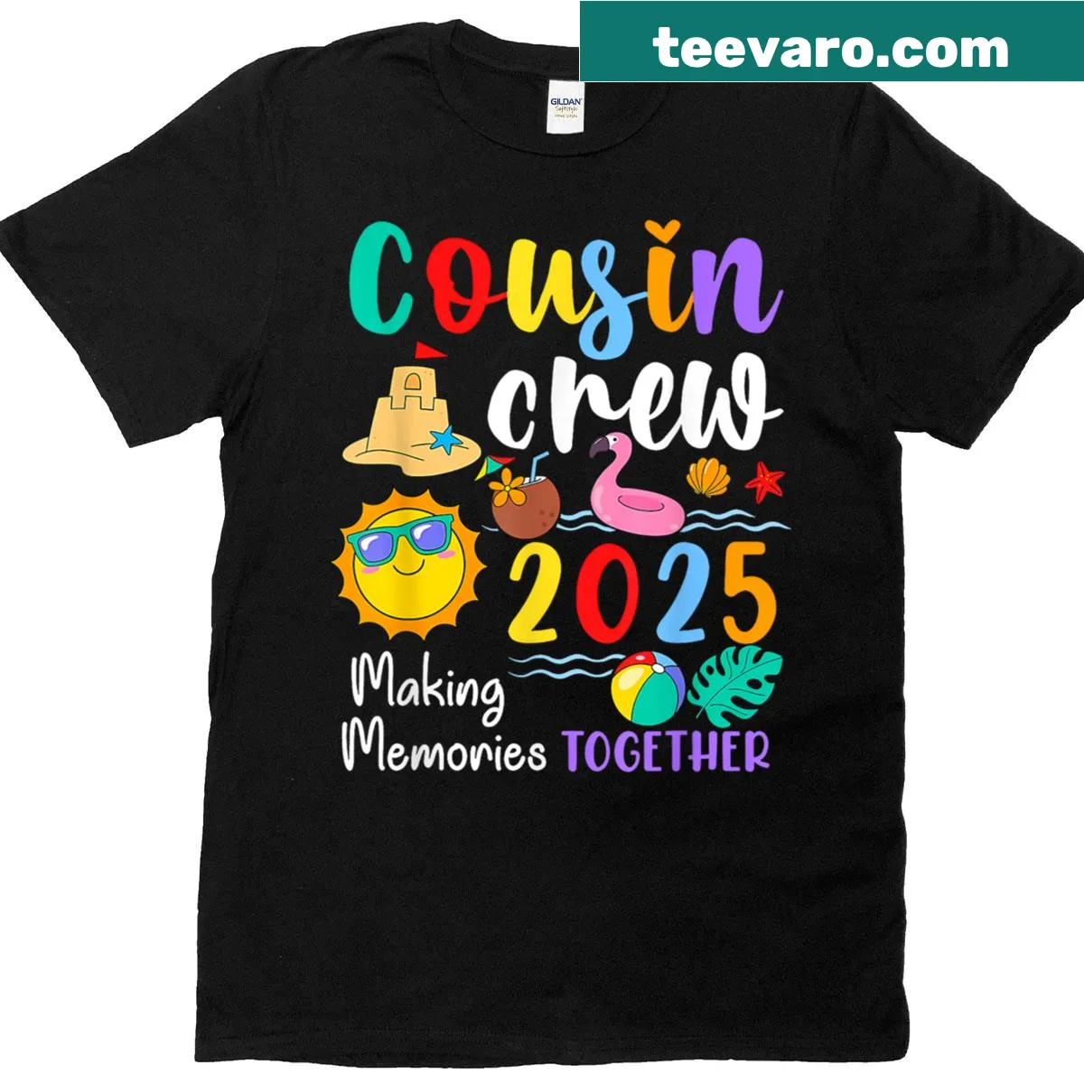Matching t-shirts for cousin crew summer vacations — on a men's t-shirt
