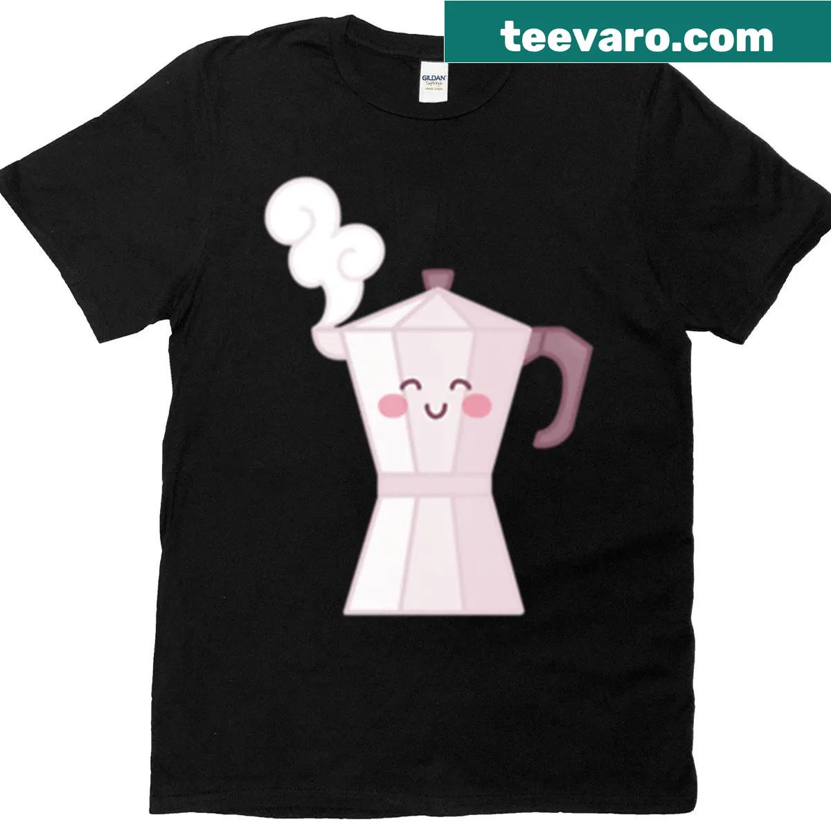 Cute t-shirt with 'Cafetire' pun for coffee lovers — on a men's t-shirt
