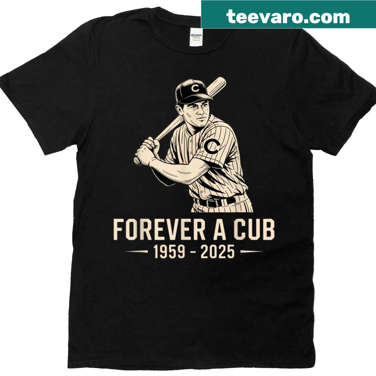 Trendy typography t-shirt with Fo23ver and number 23 for sports fans — on a men's t-shirt