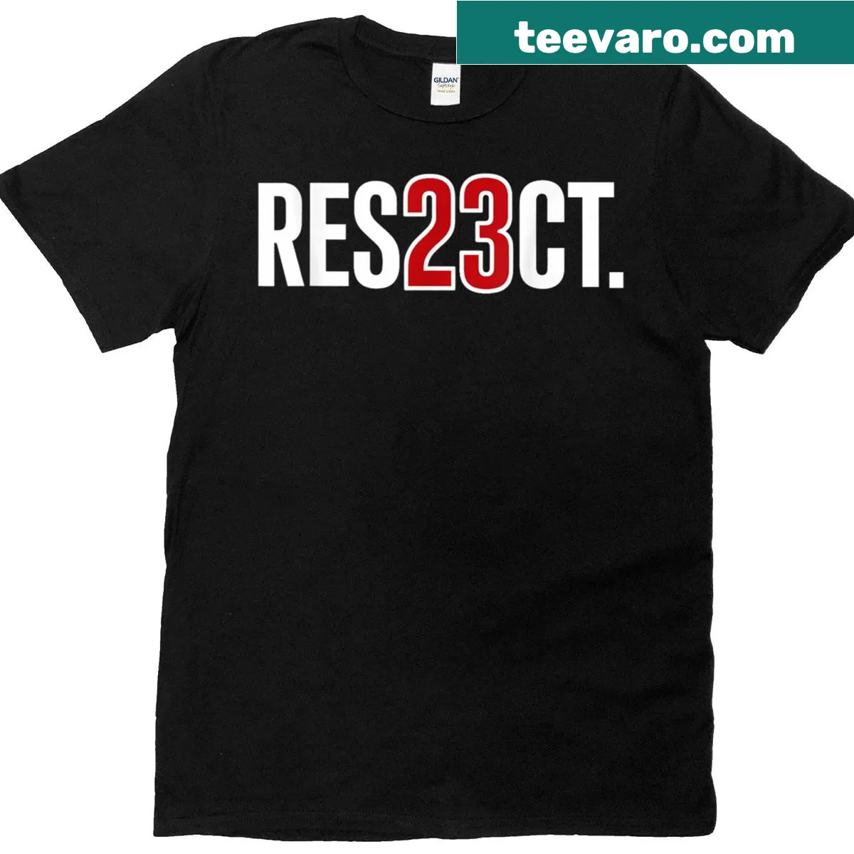 Trendy baseball t-shirt featuring the number 23 — on a men's t-shirt