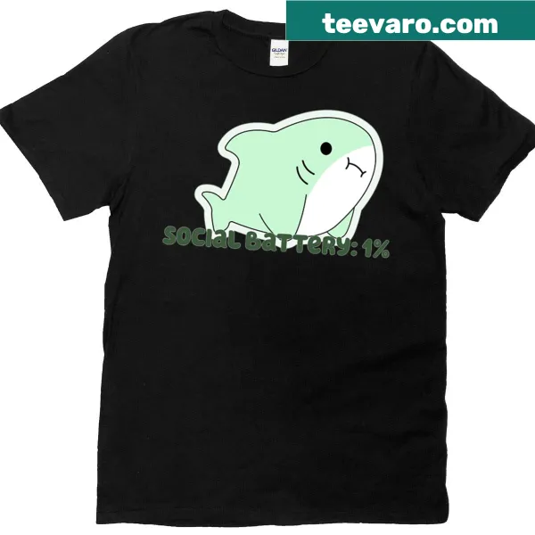 Cute tired shark t-shirt with playful illustration