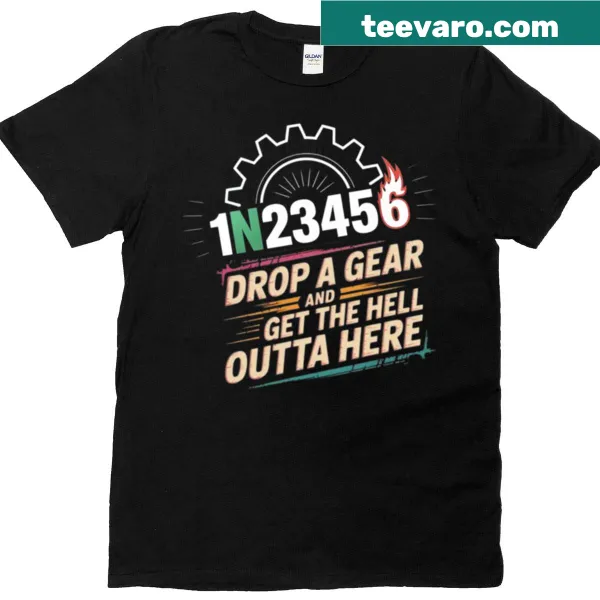 Bold phrase about driving fast on a sports car themed t-shirt.
