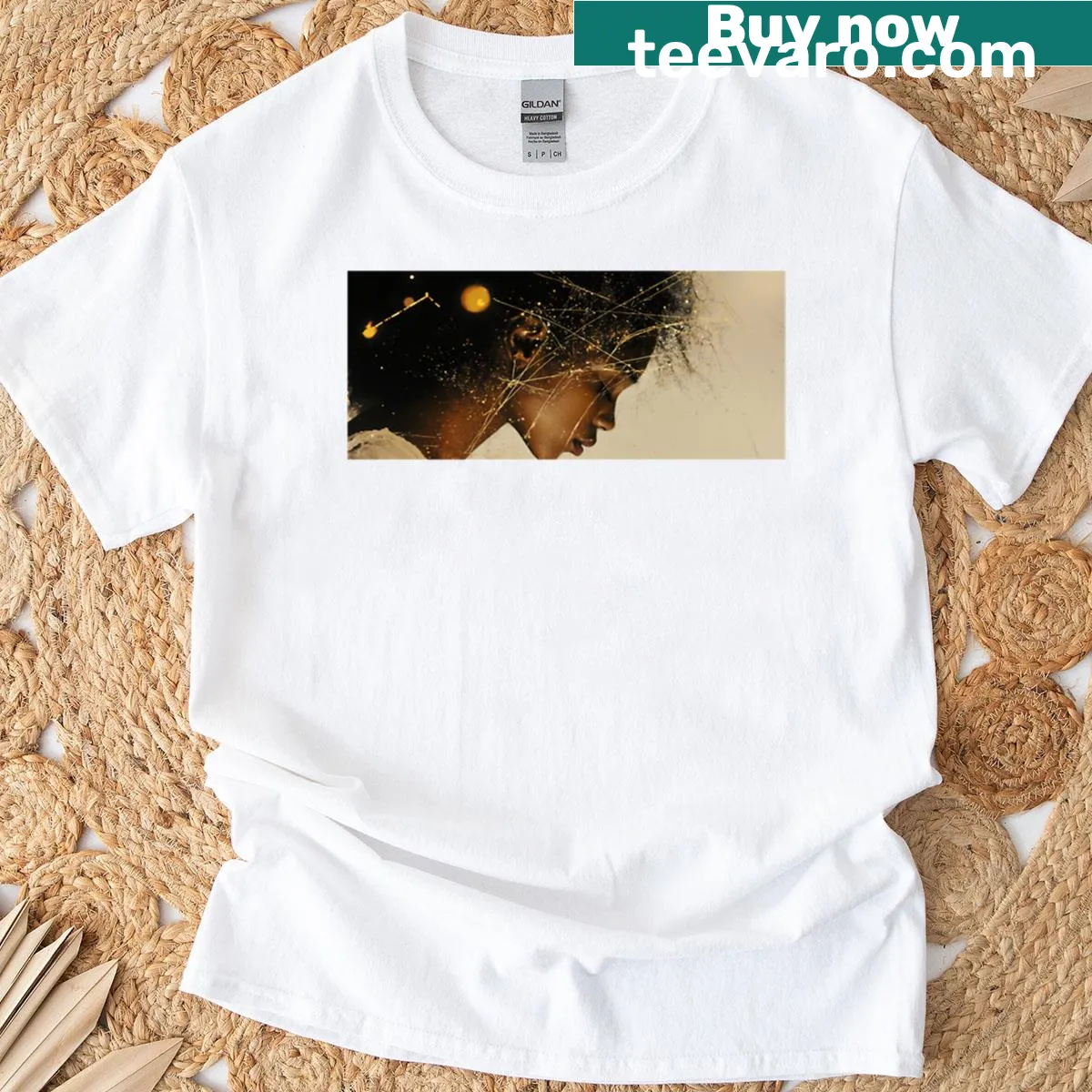 Abstract T-shirt design inspired by creativity and imagination — on a men's t-shirt