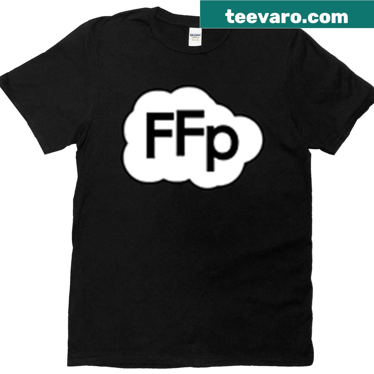 Minimalist Ffp logo T-shirt featuring a sleek brand design — on a men's t-shirt
