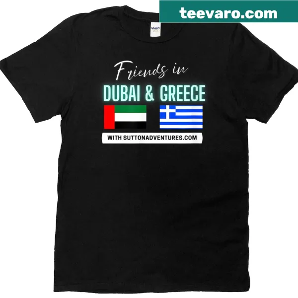 T-shirt celebrating friendship between Dubai and Greece.