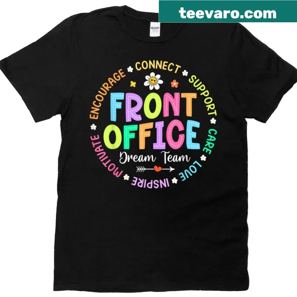 T-shirt for first day of school with 'Front Office Squad' graphic