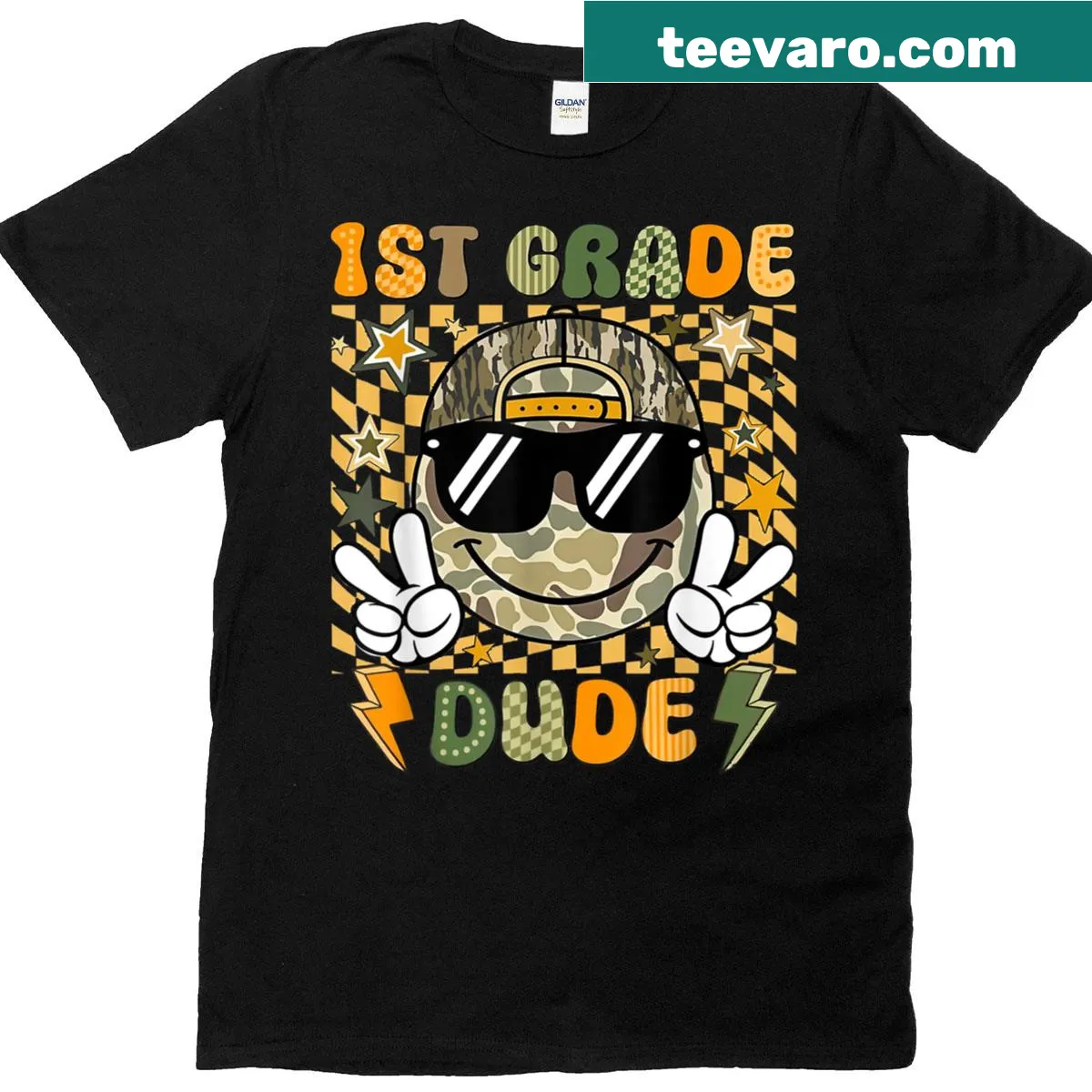 Funny T-shirt for first graders with playful design — on a men's t-shirt
