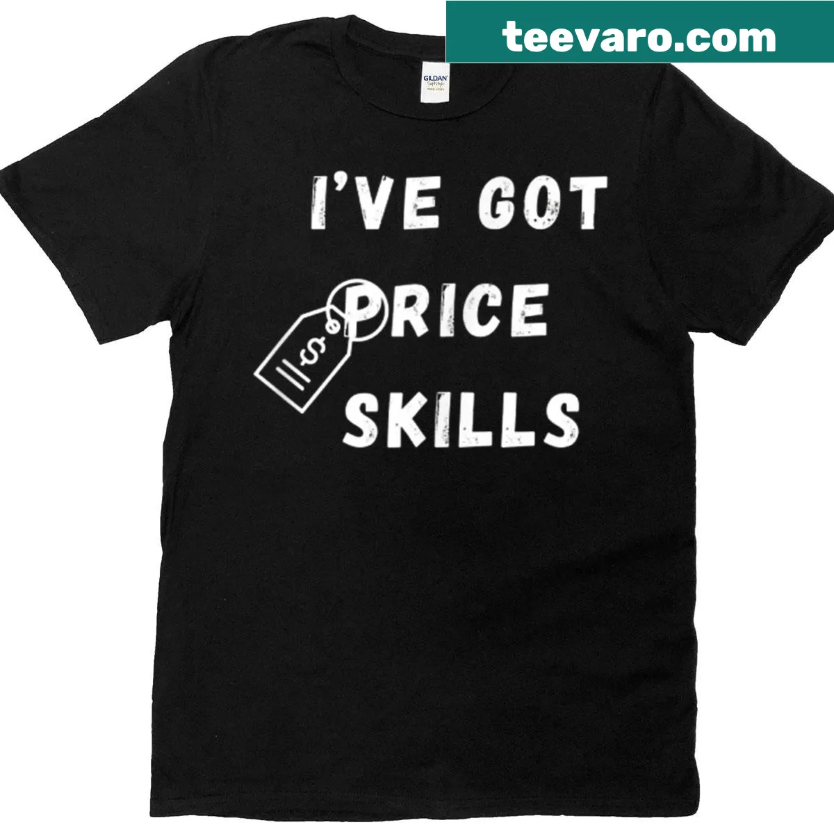 Funny t-shirt for bargain hunters with humorous shopping text. — on a men's t-shirt