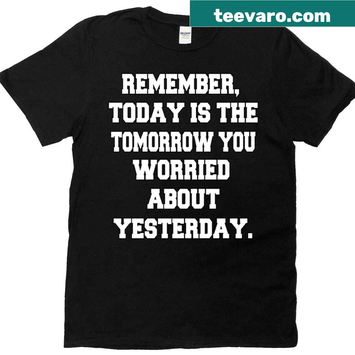Sarcastic humor t-shirt with motivational text about today and tomorrow. — on a men's t-shirt