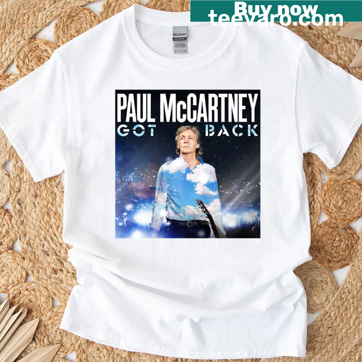 Vintage-style T-shirt featuring 'Gemerlap Paul Summer Tour' graphic. — on a men's t-shirt