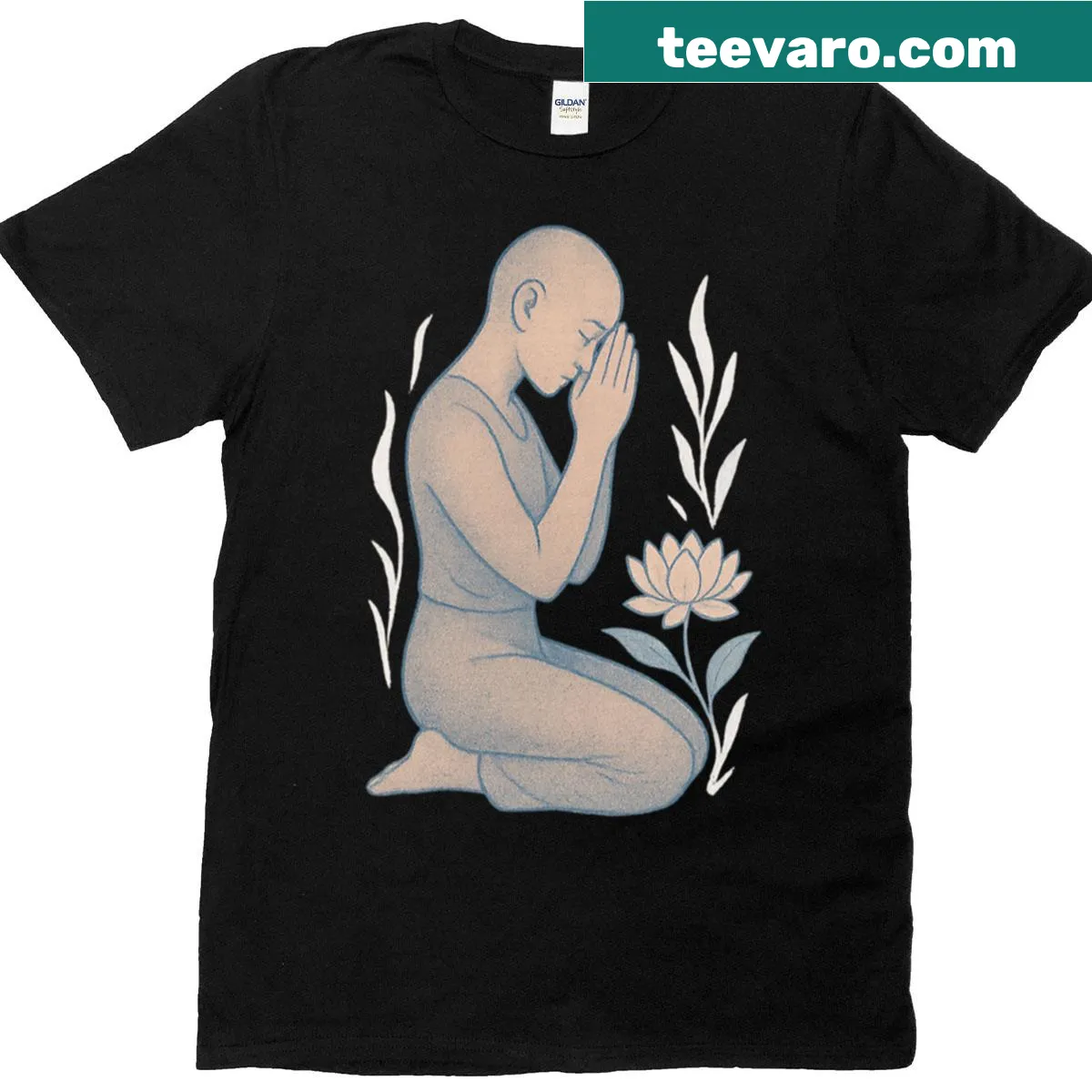 T-shirt with 'Gentle Power' in elegant typography — on a men's t-shirt