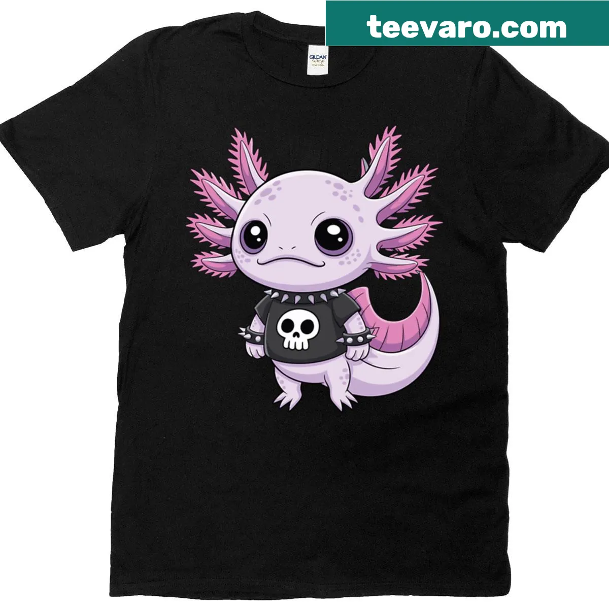 Gothic and emo themed t-shirt with bold graphics — on a men's t-shirt