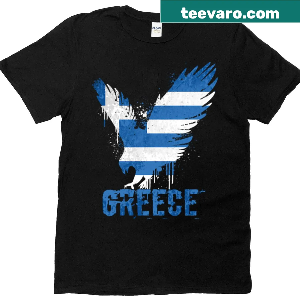 Artistic Greek Eagle illustration on a T-shirt — on a men's t-shirt