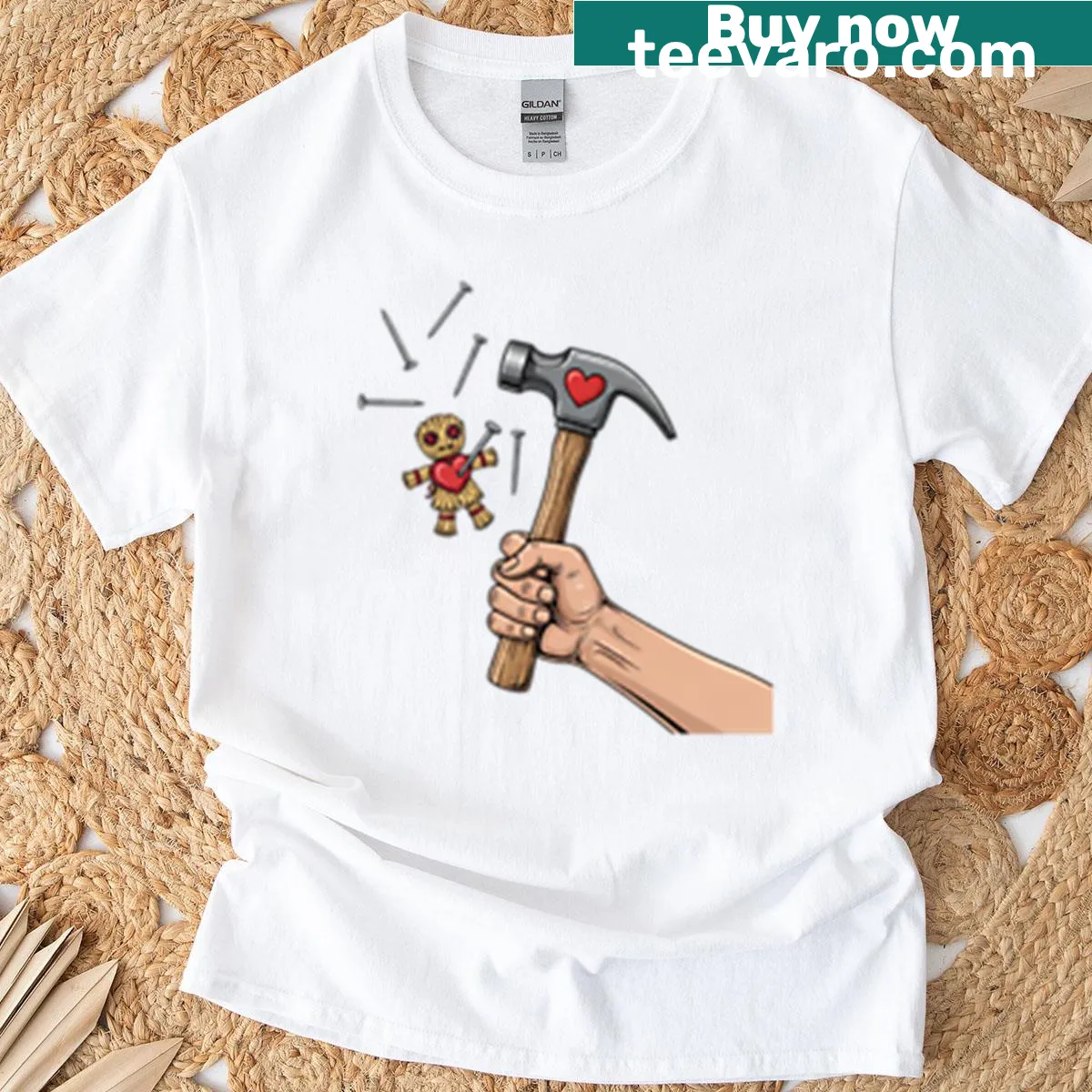 Witty typographic design featuring a humorous phrase on a t-shirt — on a men's t-shirt