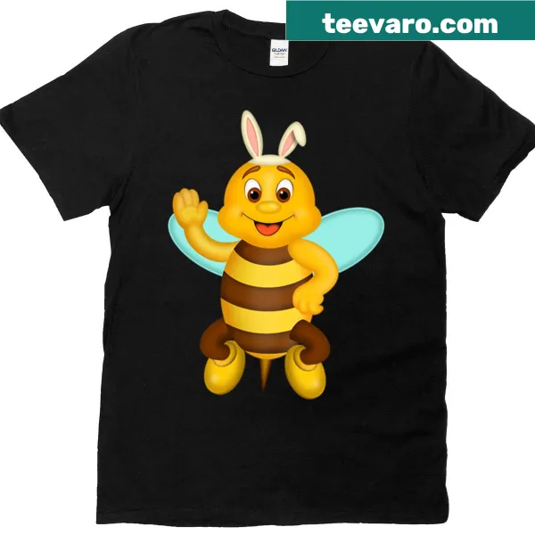 Cheerful t-shirt with 'Hapbee Easter' text for the holiday