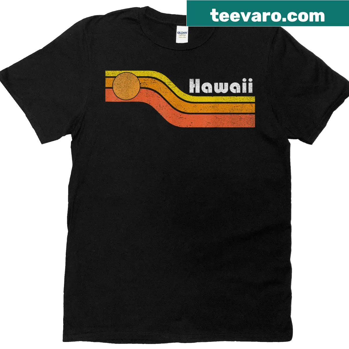 Vintage 70s 80s Hawaii graphic T-shirt — on a men's t-shirt