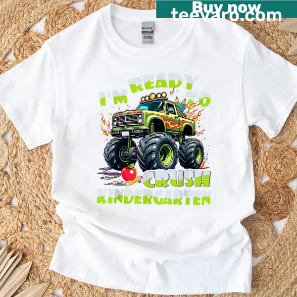 Monster truck t-shirt for boys with fun graphic