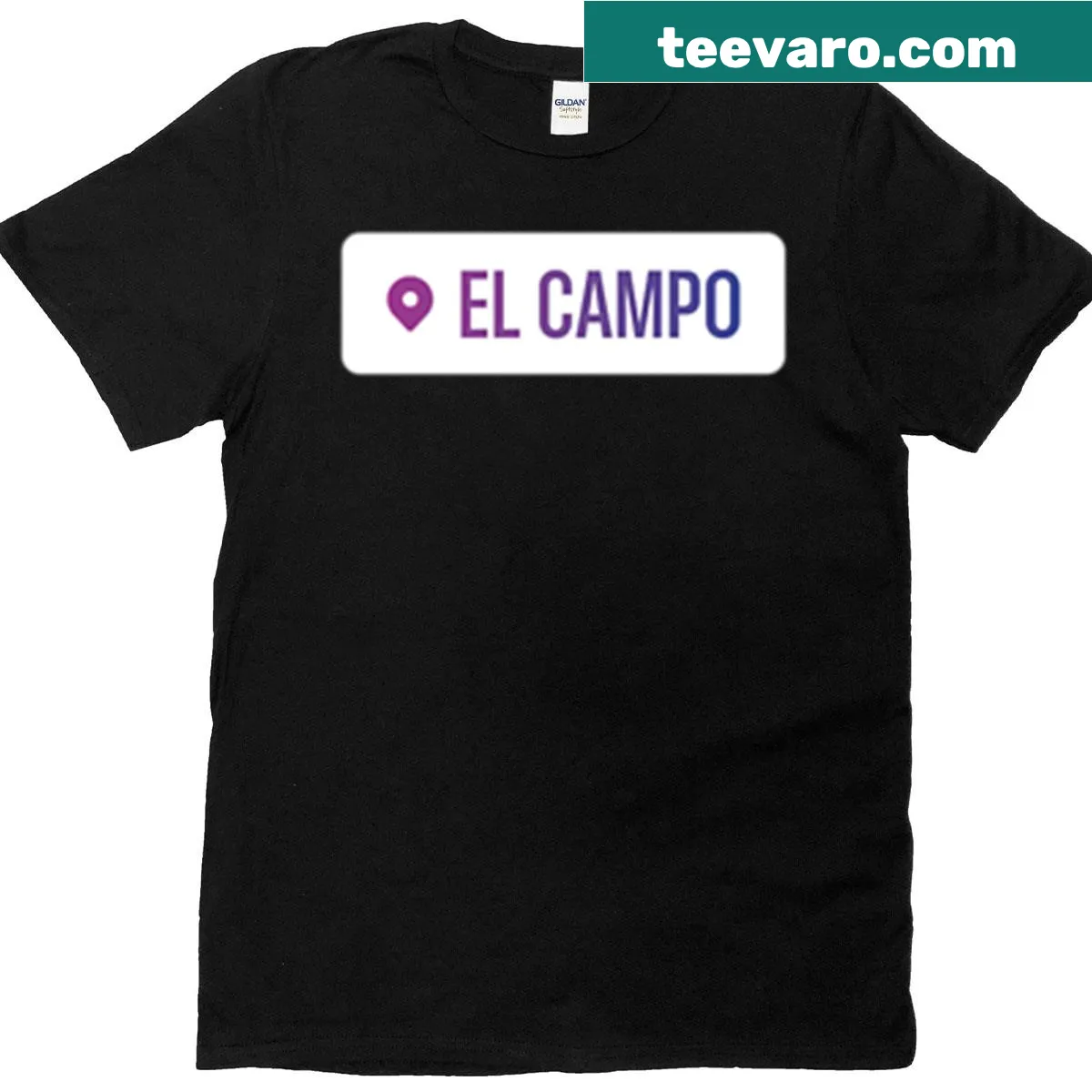 Illustrative t-shirt depicting a scenic outdoor field. — on a men's t-shirt
