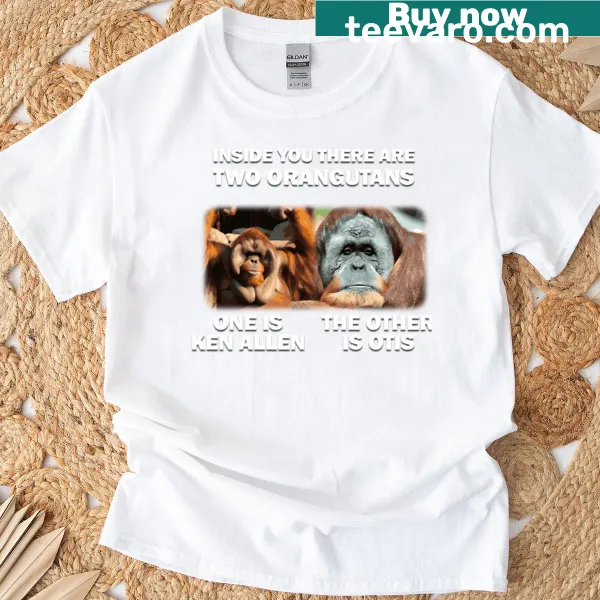 Funny typography design featuring two orangutans inside you
