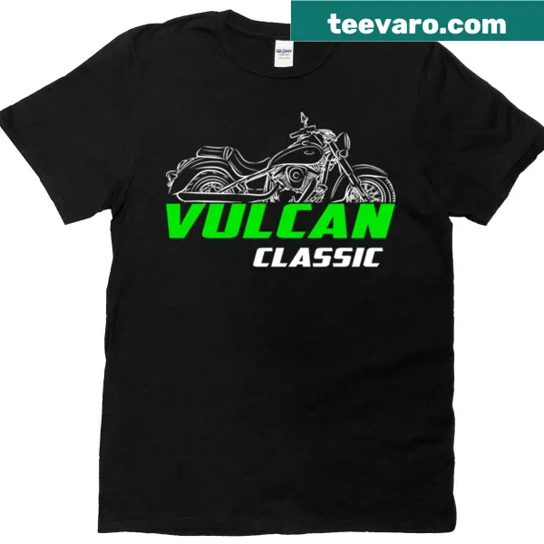 T-shirt featuring Kawasaki VN900 motorcycle design