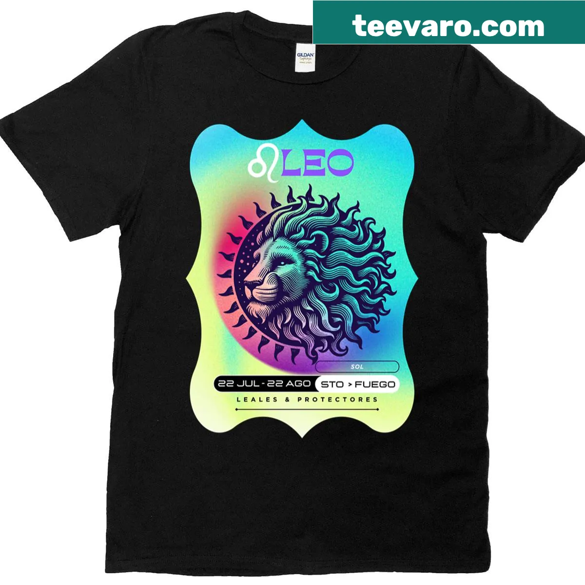Stylish T-shirt featuring the Leo zodiac sign for astrology lovers — on a men's t-shirt