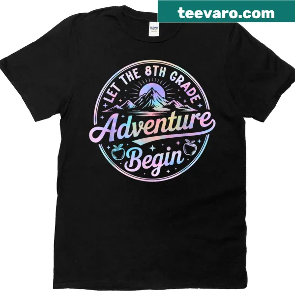 Retro 8th grade adventure t-shirt with playful text