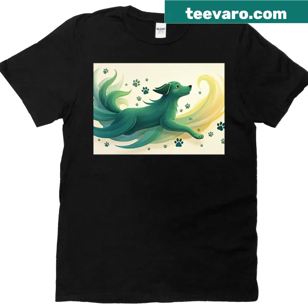 Typography T-shirt proclaiming love for dogs