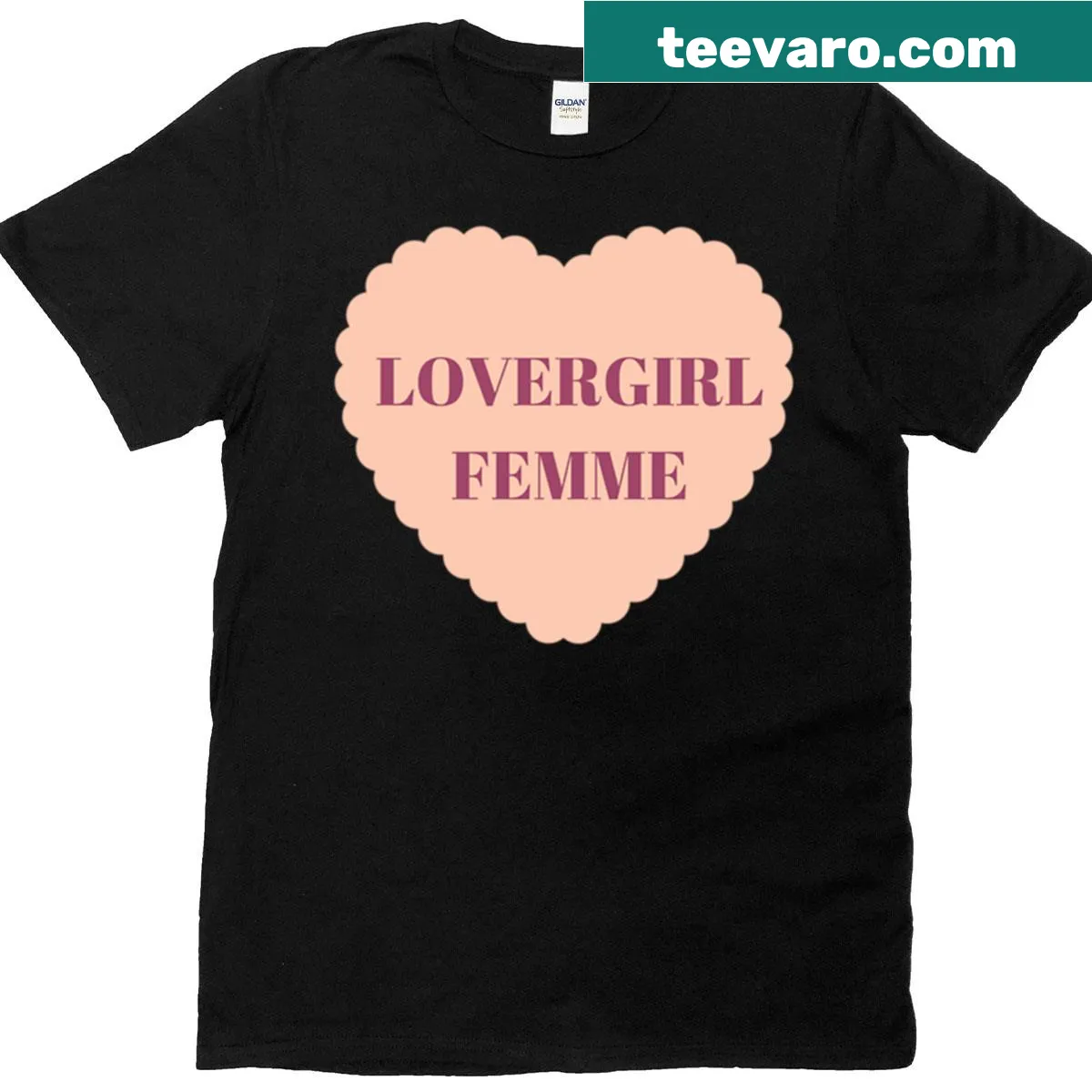 Charming T-shirt featuring 'Lovergirl' design — on a men's t-shirt