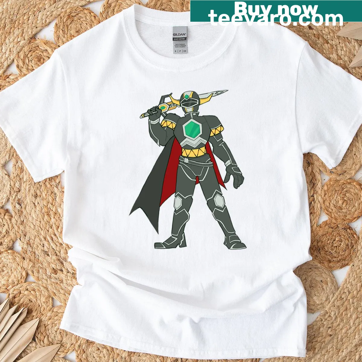 Magna Defender graphic t-shirt for Power Rangers fans — on a men's t-shirt