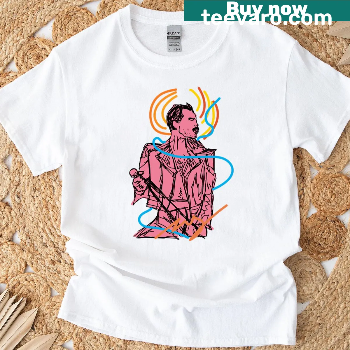 Astrology-themed Mercury In Retrograde t-shirt — on a men's t-shirt